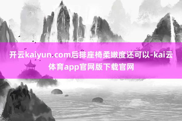 开云kaiyun.com后排座椅柔嫩度还可以-kai云体育app官网版下载官网